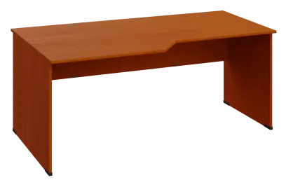 EZL 28 - 188 stůl kancelářský, rohový, levý, dřevěná podnož, deska 25 mm, široký 1800 mm, třešeň šumavská